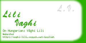 lili vaghi business card